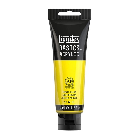 Liquitex Basics 118ml Acrylic 410 Primary Yellow