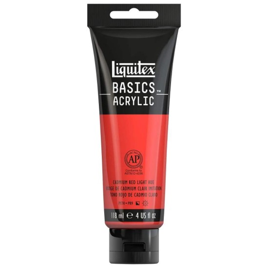 Liquitex Basics 118ml Acrylic 510 Cadmium Red Light Hue