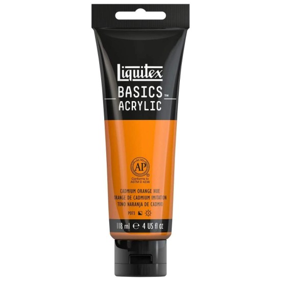 Liquitex Basics 118ml Acrylic 720 Cadmium Orange Hue