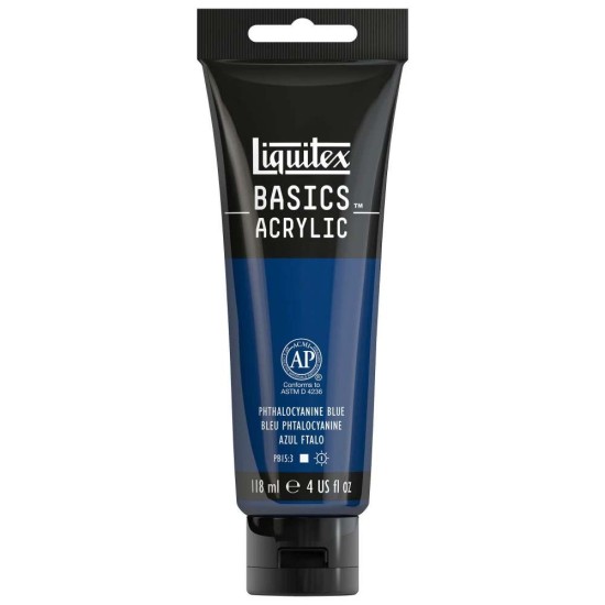 Liquitex Basics 118ml Acrylic 316 Phthalocyanine Blue