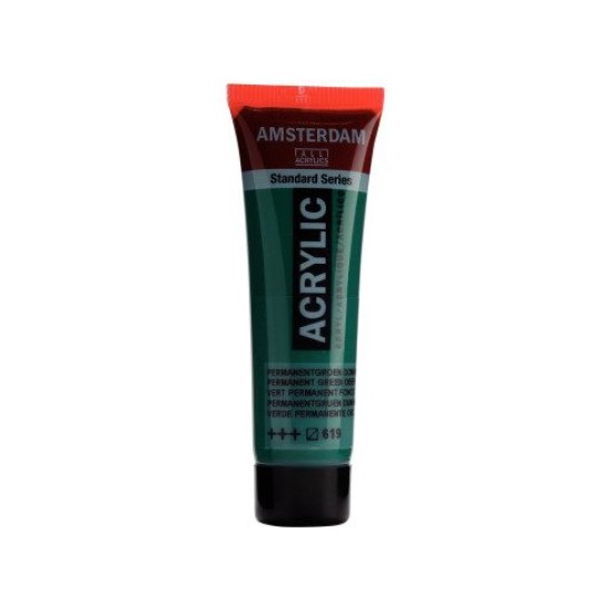 ROYAL TALENS AMSTERDAM Acrylic tube 20ml - Permanent Green Deep 619