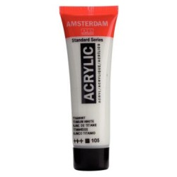 ROYAL TALENS AMSTERDAM Acrylic tube 20ml - Titanium White 105