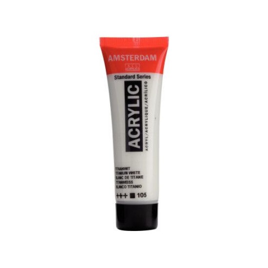 ROYAL TALENS AMSTERDAM Acrylic tube 20ml - Titanium White 105