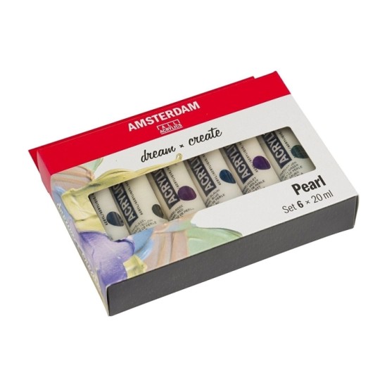 Σετ 6 Ακρυλικά Amsterdam Standard 20ml Pearl