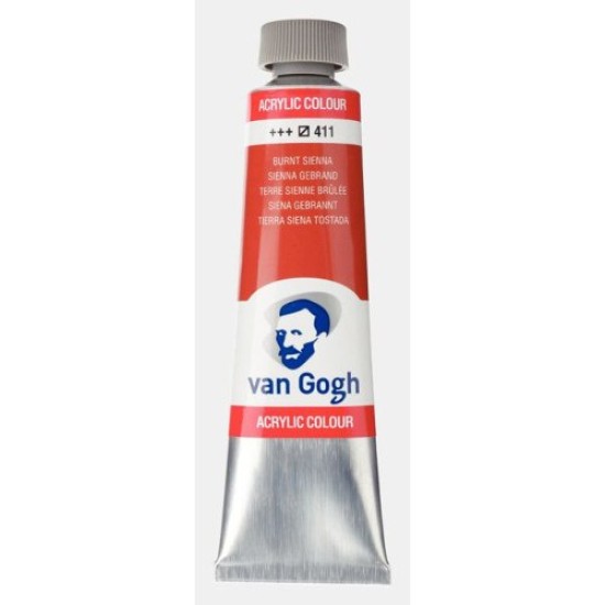 Talens van gogh ακρυλικό χρώμα 411 burnt sienna 40ml