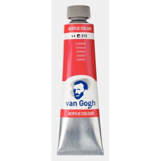 Talens van gogh ακρυλικό χρώμα 318 carmine 40ml