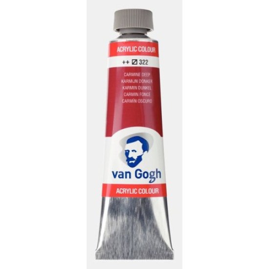 Talens van gogh ακρυλικό χρώμα 322 carmine deep 40ml