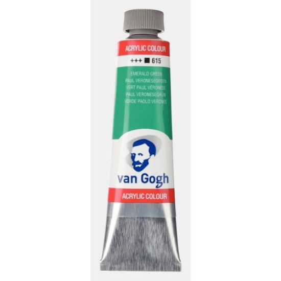 Talens van gogh ακρυλικό χρώμα 615 emerald green 40ml