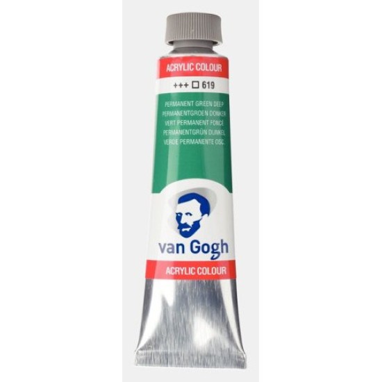 Talens van gogh ακρυλικό χρώμα 619 Permanent Green Deep 40ml
