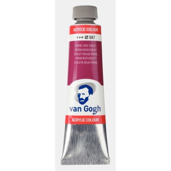 Talens van gogh ακρυλικό χρώμα 567 permanent red violet 40ml