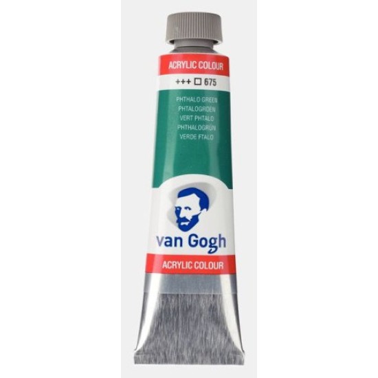 Talens van gogh ακρυλικό χρώμα 675 phthalo green 40ml