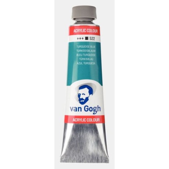 Talens van gogh ακρυλικό χρώμα 522 turquoise blue 40ml