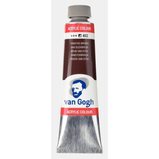 Talens van gogh ακρυλικό χρώμα 403 vandyke brown 40m