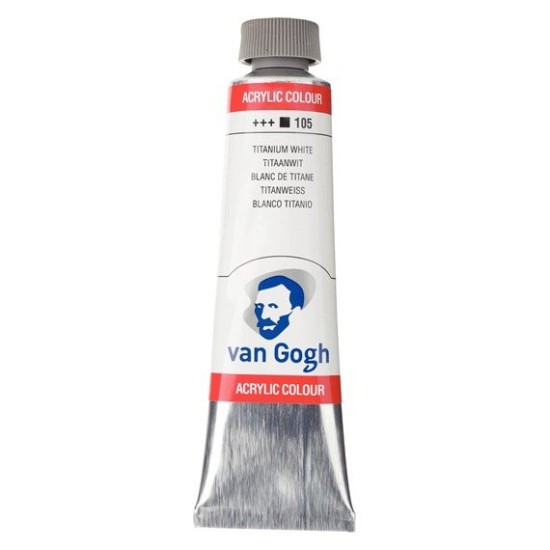 Talens van gogh ακρυλικό χρώμα 105 titanium white 40ml