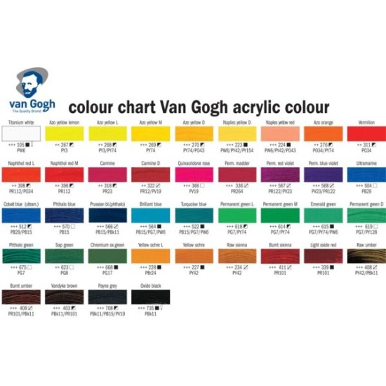 Talens van gogh ακρυλικό χρώμα 270 azo yellow deep 40ml