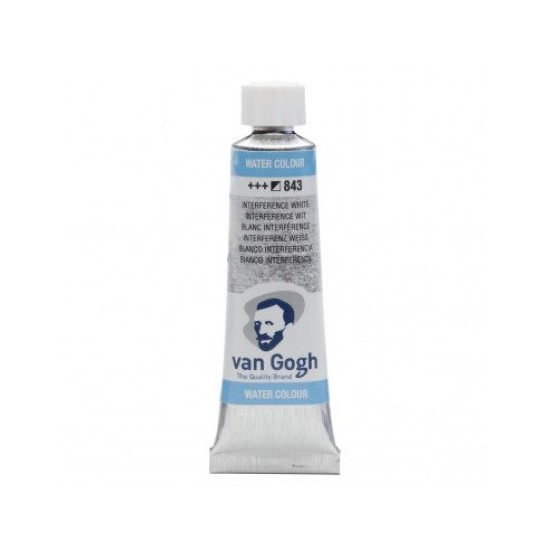 WATERCOLOR TUBE - INTERFERENCE WHITE ( 843 ) - 10ml - VAN GOGH