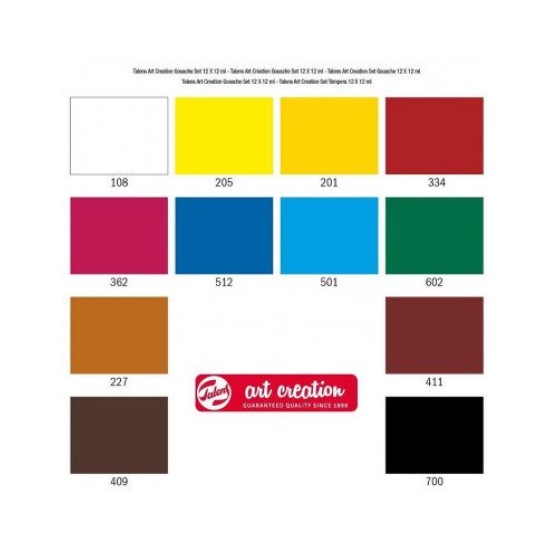 GOUACHE SET - 12 COLORS - 12ml - ART CREATION