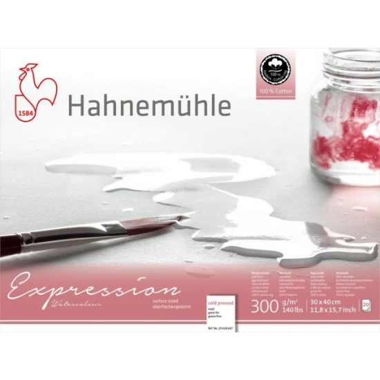 Hahnemuhle Μπλοκ Ακουαρέλας Harmony 12 φύλλων 30x40cm 300gr Cold Pressed