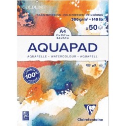 Clairefontaine Μπλοκ Ακουαρέλας AquaPad Cold Pressed 50 φύλλων A4 (21x29,7cm) 300gr