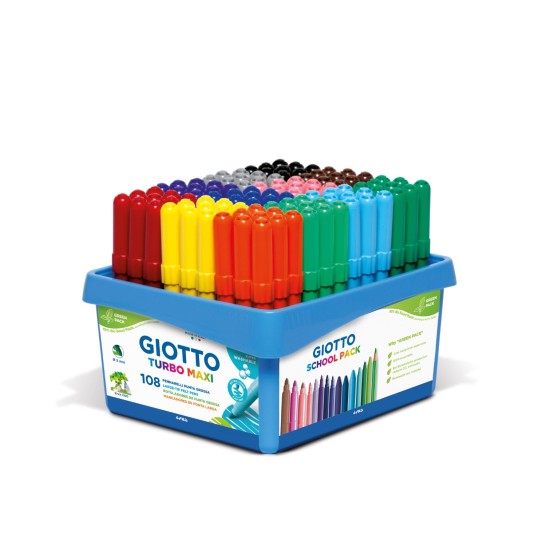 Giotto Turbo Maxi Μαρκαδόροι School Pack 108τμχ