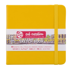 ART CREATION ΜΠΛΟΚ ΣΧΕΔΙΟΥ GOLDEN YELLOW 12x12 80φ 140GR SKETCH BOOK TALENS