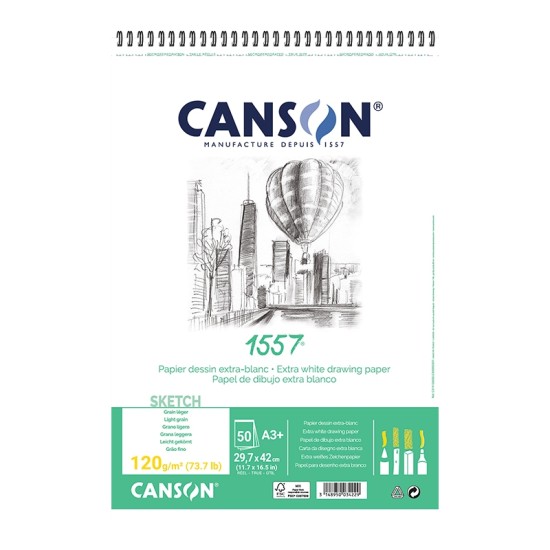ΜΠΛΟΚ CANSON 1557 SP SKETCH A3 120gr 50Φ