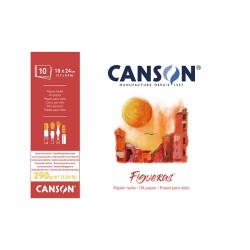 ΜΠΛΟΚ CANSON FIGUERAS OIL 18x24 290gr 10φ CANVAS