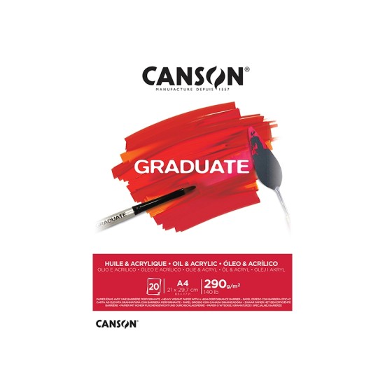 ΜΠΛΟΚ CANSON GRADUATE OIL & ACRYLIC Α4 290gr 20φ