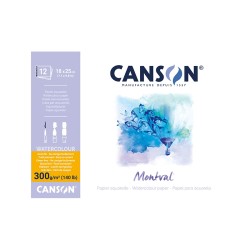 ΜΠΛΟΚ CANSON MONTVAL AQUA 18x25 300gr 12φ COLD PR.