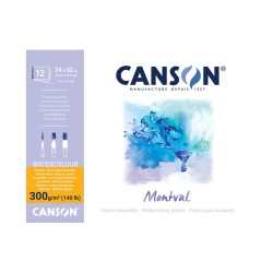 ΜΠΛΟΚ CANSON MONTVAL AQUA 24x32 300gr 12φ COLD PR