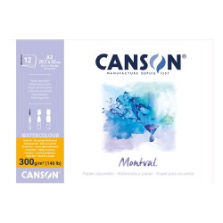 ΜΠΛΟΚ CANSON MONTVAL AQUA 29x42 300gr 12φ COLD PR