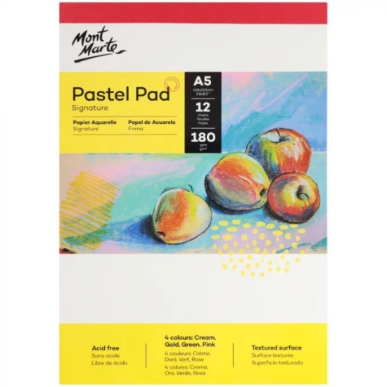 Mont Marte Μπλοκ Παστέλ 12Φ A5 (14,8x21cm) με 4 Αποχρώσεις 180gr 12 Φύλλων