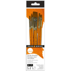 Πινέλα Simply  για ακρυλικά set 5 τμχ - Short Handle