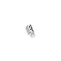 Ακροδέκτης ορειχ. σφιγκτηράκι Φ1.5mm-Φ2mm ασημί 20τμχ