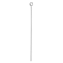 Γράνα ορειχ. με κρίκο 0,7mm X 50mm ασημί 10τμχ