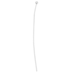 Γράνα ορειχ. με μπίλια 0,7mm X 50mm ασημί 10τμχ