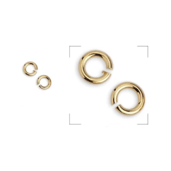  Κρικάκι ορειχ. εξ.3mm-0.6mm χρυσό  50τμχ