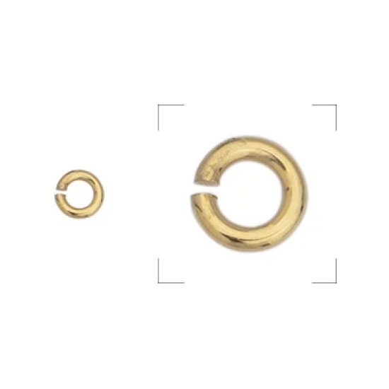 Κρικάκι Ορειχάλκινο εξ. 4.5mm-1mm χρυσό 40τμχ