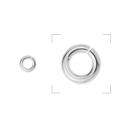  Κρικάκι Ορειχάλκινο εξ. 4.5mm-1mm ασημί 40τμχ