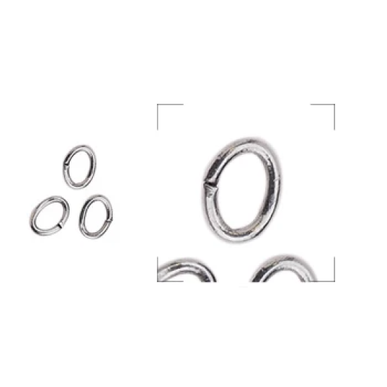 Κρικάκι ορειχ. οβάλ εξ. 3x4mm-0.6mm οβάλ 45τμχ