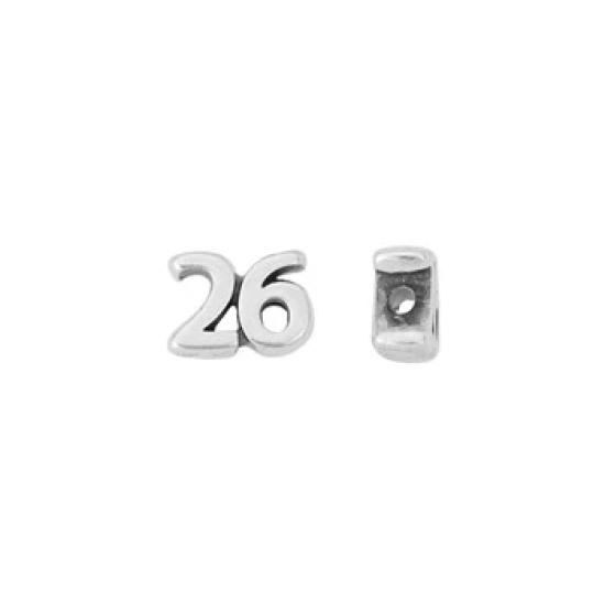  Περαστό Νο.26 με Φ1.5mm ασημί 2τμχ