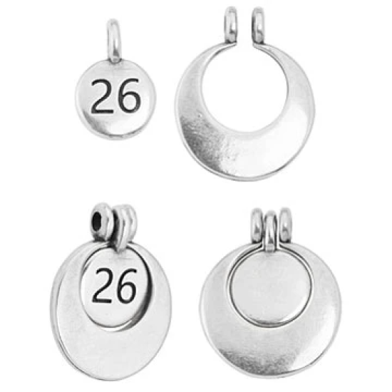 Κρεμαστό κύκλος ασημί Νο.26 με Φ2.5mm 1σετ