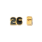 Περαστό 26 glitter black Χρυσο 24K 2τμχ