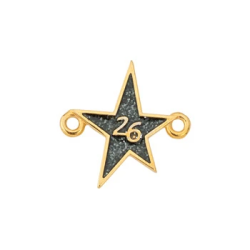  Ενωτικό αστέρι   Black Diamont Glitter επίχυσο 24K 26 2τμχ