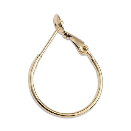 Σκουλ. κρίκος ορειχ. 1.2x20mm με κουμπ. καρφι inox χρυσό 4τμχ