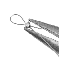 Ορειχάλκινο στοπάκι 3.2mm Φ1.1mm Raw ασημί 10τμχ