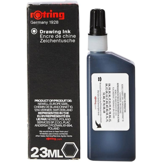 Rotring Isograph μελάνι Γεμίσματος Μαύρο για Ραπιδογράφους  - 23ml
