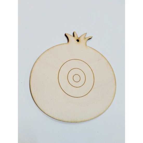 Ξύλινο ρόδι με μ΄άτι 10cm 2τμχ