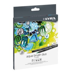 Lyra Aqua Brush Duo Μαρκαδόρος Πινέλο Σετ 12τμχ