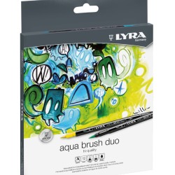 Lyra Aqua Brush Duo Μαρκαδόρος Πινέλο Σετ 12τμχ